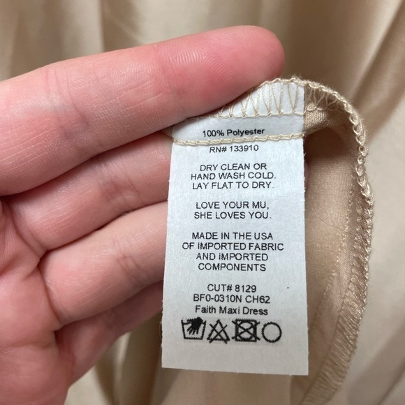 Show Me Your Mumu Faith Maxi Dress in Champagne Luxe Satin - Picture 9 of 14